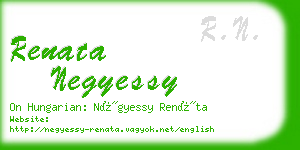 renata negyessy business card